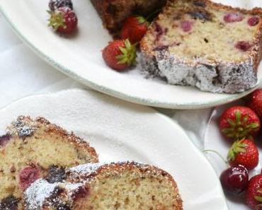 Pflücke den Tag! Joghurt-Nusskuchen mit Kirschen und Schokostückchen