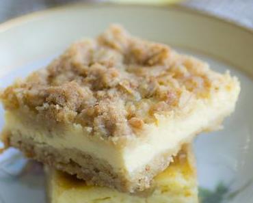 Zitronige Cheescake-Schnitten mit chrunchy-Streuseln... lecker fruchtig und schnell gemacht