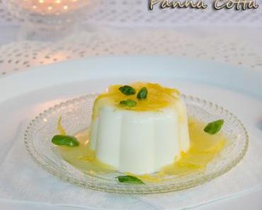 Tina’s White Dinner: Zitronen-Panna-Cotta mit Lemon-Gin Sauce und Basilikum