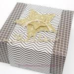 Glitter-Box mit dem Stanz-und Falzbrett für Briefumschläge