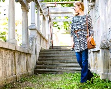 Outfit: Chloé Faye Lookalike and Dress over Flares