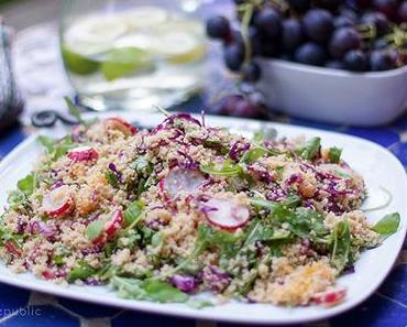 Couscous Salat mit Radieschen und Orangen