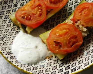 Gefüllte Zucchini mit Reis