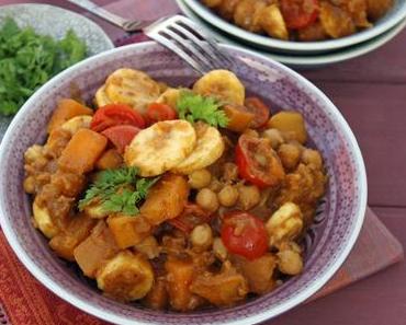 Kürbis Curry mit Bananen
