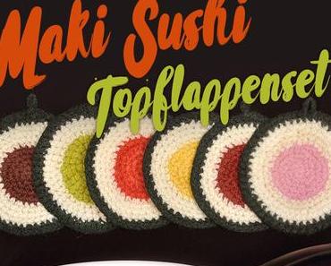 DIY Maki Sushi Topflappenset aus Filzwolle