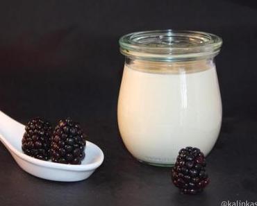 Weihnachtliches Panna Cotta mit Brombeeren