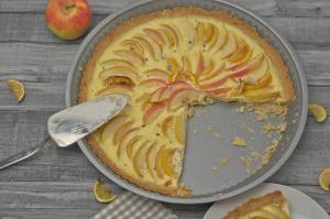 Apfeltarte mit Zitronenchips