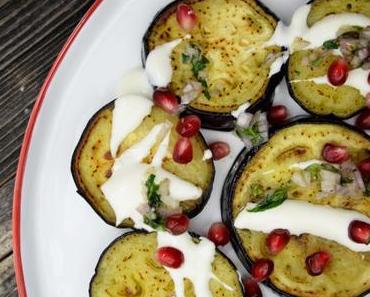 Vegetarischer Auberginen & Granatapfelsalat