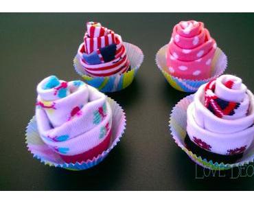 Cupcakes aus Babysöckchen