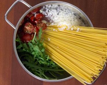 One Pot Pasta Tomate Rucola - einfach, schnell und verdammt lecker!