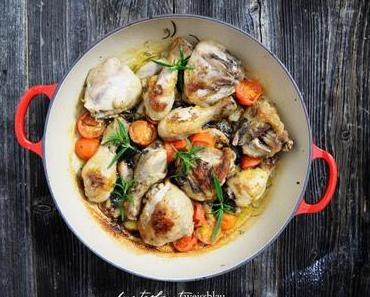 Hähnchenpfanne mit Knoblauch und Rosmarin