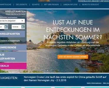 Norwegian Cruise Line präsentiert Website