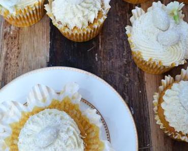 Feines für Ostern! Süsskartoffel-Cupcakes mit weissem Schoko-Topping