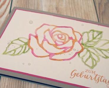 Rosenkarte zum Geburtstag