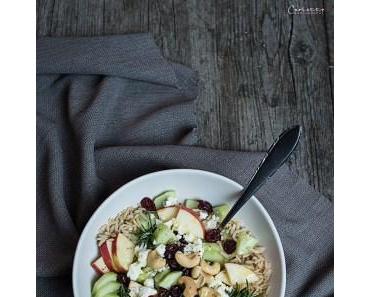 Apfel Reis Cranberry Salat