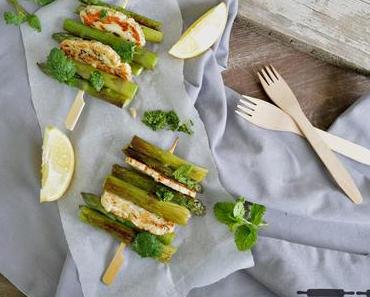 Spargel Halloumi Spieße / Asparagus Halloumi Sticks