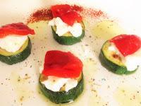 Gebratene Zucchini mit Ziegenkäse..ein wunderbarer Snack