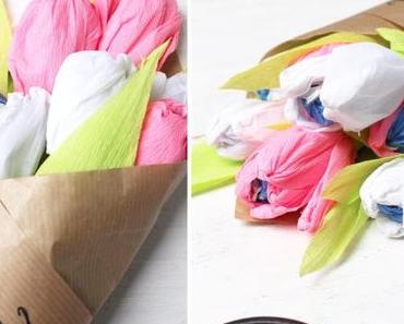 DIY Tulpen mit Bonbons – Der etwas andere Blumenstrauß zum Muttertag