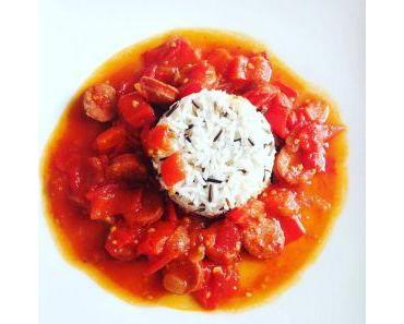 Paprikamatsch mit Reis