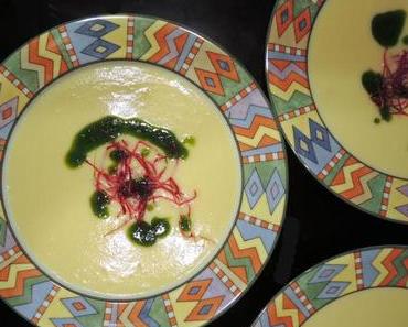 Petersilienwurzelsuppe mit Bärlauchöl