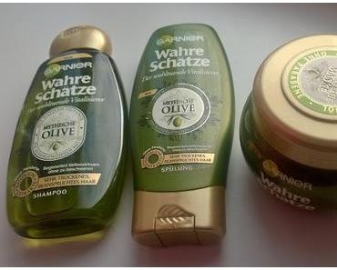 Garnier "Mythische Olive" Shampoo, Spülung & Haarmaske