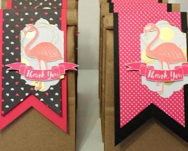 Ein Flamingo kommt selten allein {meine Schenklis des Stampin‘ Up! Team-Treffens bei mir in Hockenheim}