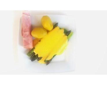 Sauce Hollandaise selbst gemacht mit frischem Spargel
