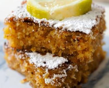 Glutenfree Polenta Almond Cake with Lemon Syrup