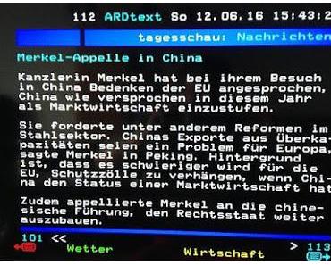 Merkel fordert von China, was sie in Deutschland bekämpft