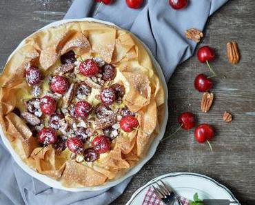 Old-fashioned Strudel Cheesecake mit Kirschen