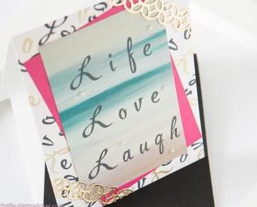 Grußkarte mit Fotodruckdesignerpapier Stille Natur