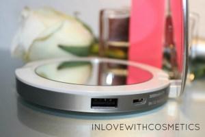 Kosmetikspiegel mit LED und mobilen Ladeakku!