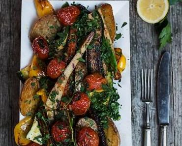 Gegrilltes Gemüse mit Kräuter Öl Marinade