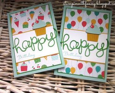 Schnelle Geburtstagskarten mit Törtchenstanze