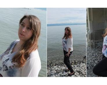 Outfit mit Schmetterlingbluse