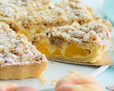 „Bake Together“  Pfirsich-Schmand-Pie mit Pekan-Streuseln