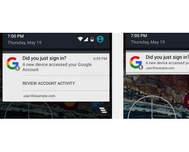 Benachrichtigung über neue Geräte übernimmt Android