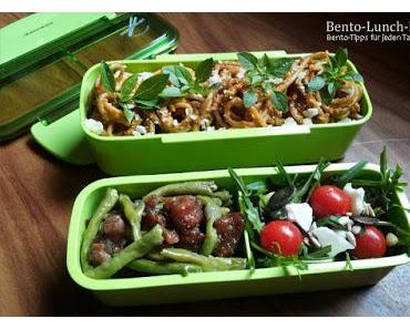 Bento #169: Pasta Pesto und Rucola-Ziegenkäse-Salat