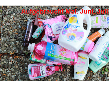 Aufgebraucht Mai, Juni und Juli 2016