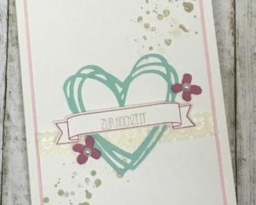 Hochzeitskarte im Vintagelook