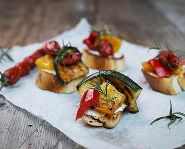 Gegrillte Gemüsebruschetta