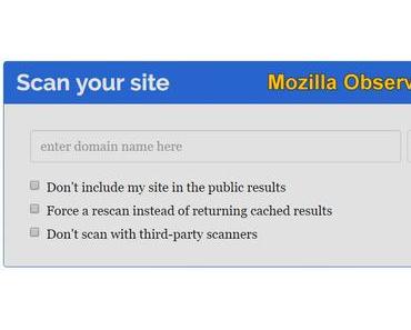 Mozillas Sicherheitscheck Observatory für Webseiten