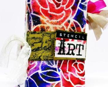 Mini Album | Stencil Art ❣ Words & Paintery AUG Challenge