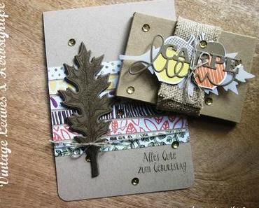 Herbstliches Geschenkset mit Gutscheinumschlag und Karte