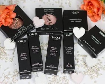 Kiko Einkauf - viele Lippenstifte und Lidschatten