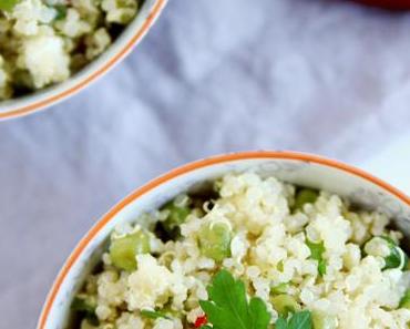 Quinoa Salat mit Erbsen und Feta - mal wieder ein Quinoa Rezept ;-)