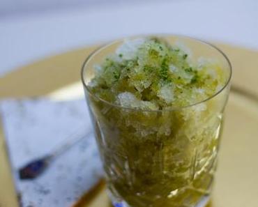 Granita mit Matcha und Gin