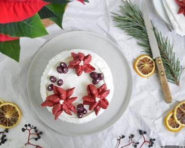 Weihnachtsstern Torte / Poinsettia Cake #christmassythingsbyverena