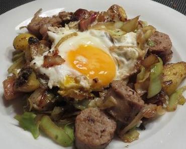 Bratwurst-Bratkartoffel-Pfanne