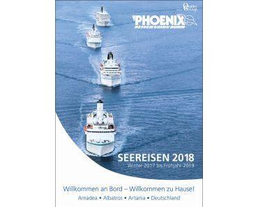 Phoenix Reisen Katalog „Seereisen 2018“ veröffentlicht 264 Seiten rund um MS Amadea, MS Artania, MS Albatros und MS Deutschland